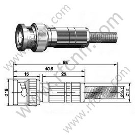 BNC mâle sertissage pour connecteur RF RF RF