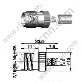TNC femelle pour connecteur RF RF RF