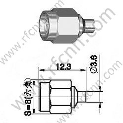 SMA mâle sertissage pour connecteur RF 405 RF semi-rigide