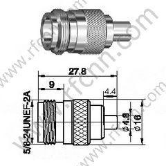 N femelle à mcx femelle adaptateur RF