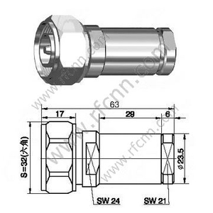 DIN MALE 7/16 pour 1/2 "Connecteur RF de câble Super Flexible