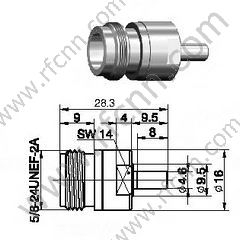 N femelle à ssmb femelle adaptateur RF