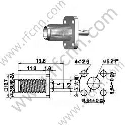 Bride de sertissage femelle SMA pour connecteur RF RF RF178
